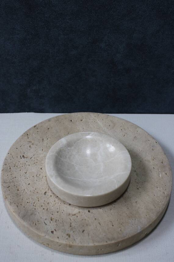 Bej Mermer Katı Sabunluk - 1