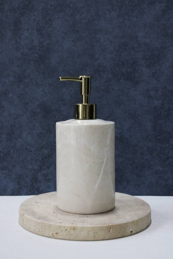 Bej Mermer Sıvı Sabunluk - 1