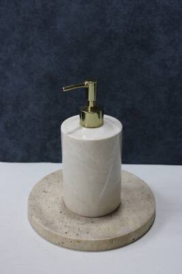 Bej Mermer Sıvı Sabunluk - 2