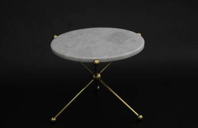 Çapraz Ayaklı Beyaz Mermer Sunumluk - 