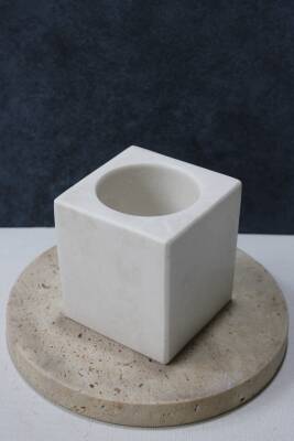 Kare Bej Mermer Diş Fırçalık - 2