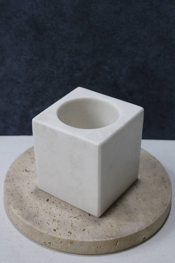 Kare Bej Mermer Diş Fırçalık - 2