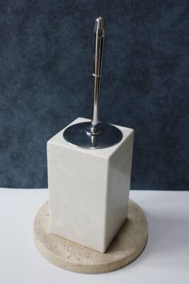 Kare Bej Mermer Klozet Fırçalığı - 2