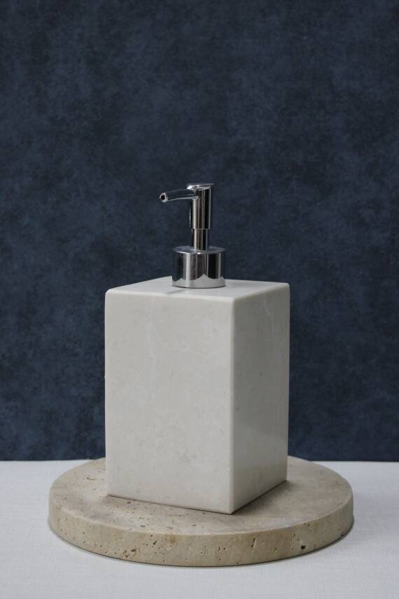Kare Bej Mermer Sıvı Sabunluk - 1