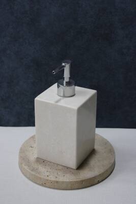 Kare Bej Mermer Sıvı Sabunluk - 2