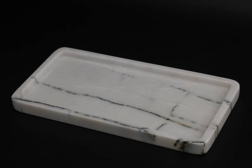 Leylak Mermer Dekoratif Tepsi - 1