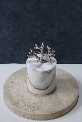 Leylak Mermer Pamuk Kutusu/Pamukluk - 2