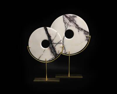 Mermer Disk Dekoratif Obje - 