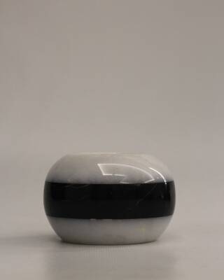 Siyah-Beyaz Mermer Mumluk - 