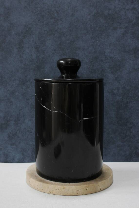 Siyah Mermer Çöp Kovası - 1