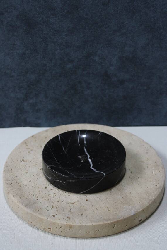 Siyah Mermer Katı Sabunluk - 1