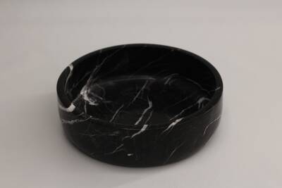 Siyah Oval Mermer Meyvelik - 