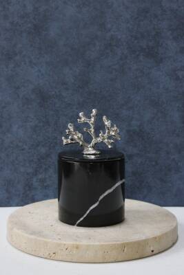 Toros Siyah Mermer Pamuk Kutusu/Pamukluk - 