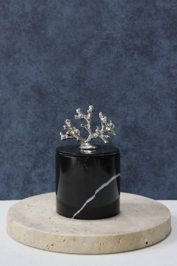 Toros Siyah Mermer Pamuk Kutusu/Pamukluk - 1