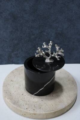 Toros Siyah Mermer Pamuk Kutusu/Pamukluk - 2